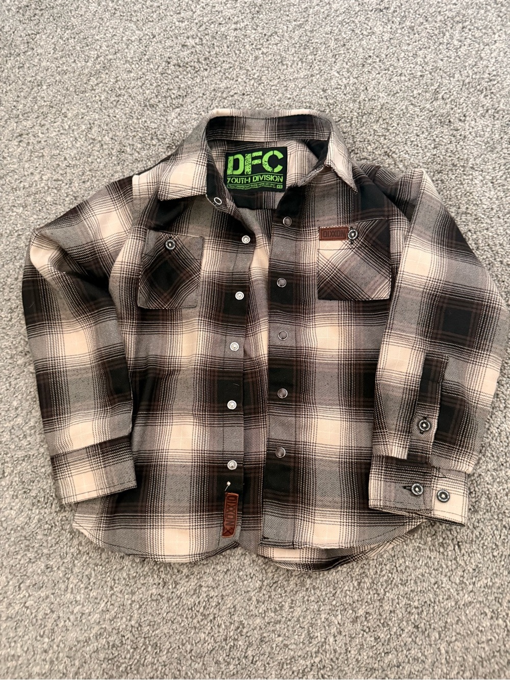 DIXXON Boys' Black & Cream Plaid Button-Down Shirt